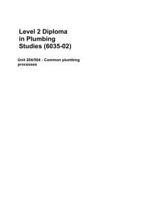 Unit 204-504 - Common plumbing processes