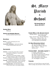 Y6 M28 Jan 17 - St. Mary Parish and School