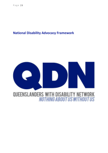 National Disability Advocacy Framework