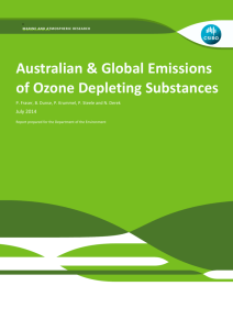Australian & Global Emissions of Ozone Depleting Substances