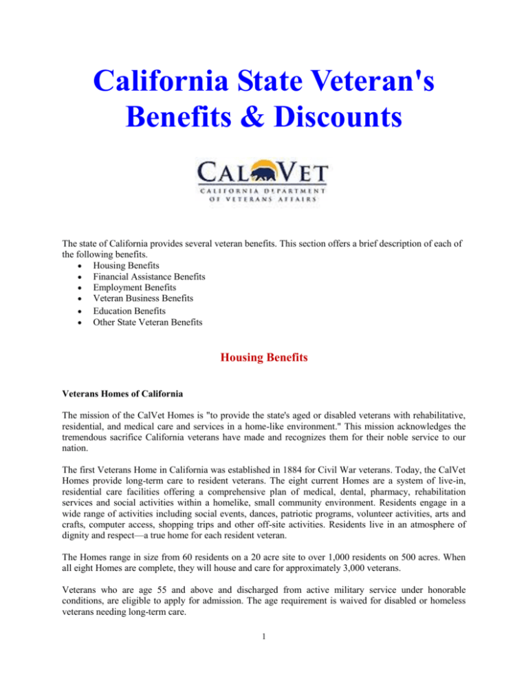 VetStateBenefitsDiscountsCA2014