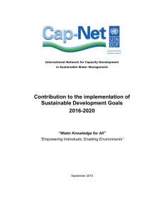 Cap-Net Contribution to SDG Implementation 2016-2020