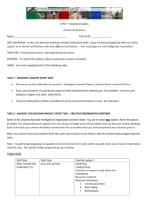 Year 7 Ancient Civs Assignment task sheet