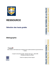 References - Police Sector Council