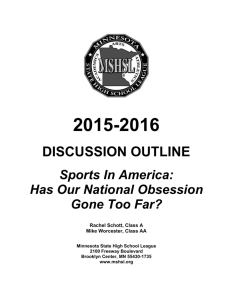 discussion outline - the Minnesota State High School League!