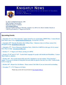 Upcoming Events - Knights of Columbus Council 1498