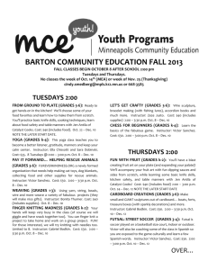 barton community education fall 2013