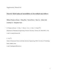 Electric field-induced instabilities in ferrofluid microflows