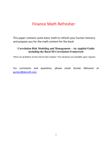 Finance Math Refresher