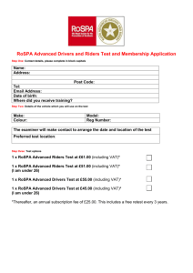 Membership and Test Application Form