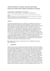 Thermal stability of titanate nanorods and titania nanowires formed