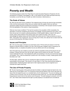 Poverty and Wealth - Saint Mary`s Press
