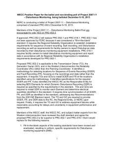 2007-11 12-06-13 WECC Position Paper on PRC-002-2