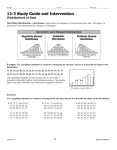 12-3 Study Guide and Intervention Distributions of Data