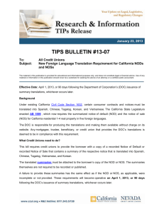 TIPS BULLETIN #13_07 New Foreign Language Translation