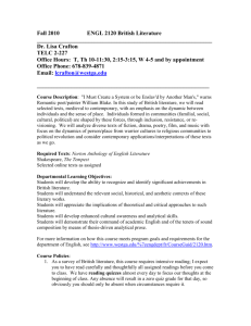 Fall 2006 ENGL 2300 Practical Criticism: Research and Methodology