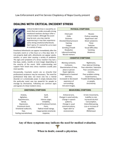 Dealing with Critical Incident Stress