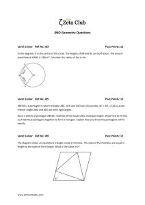 Worksheet: JMO Geometry Questions