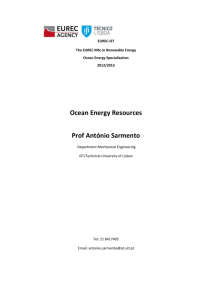 Ocean Energy Resources Prof António Sarmento