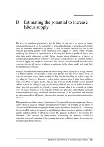 D Estimating the potential to increase labour supply