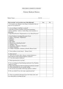 your Medical History Form template