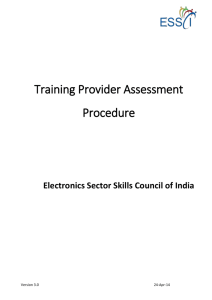 Name of job role - Electronics Sector Skills Council of India