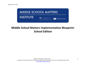 Middle School Matters Implementation Blueprint
