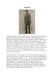 Fred Ward - Bushey First World War Commemoration Project