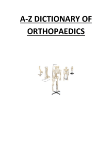az dictionary of orthopaedics