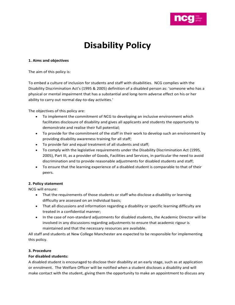 Key Person Disability Policy