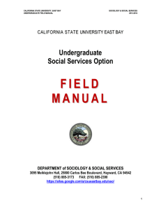 Social Service Field Manual - California State University, East Bay