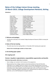 College liaison group notes – March 2014