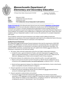 Collaborative FY15 Annual Independent Audit Guidelines