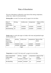 Rate of dissolution