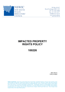 Impacted Property Rights Policy