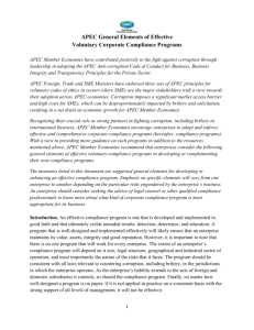 APEC ACT General Elements of Corporate Compliance Program