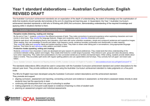 Year 1 English standard elaborations (DOCX, 106 kB )