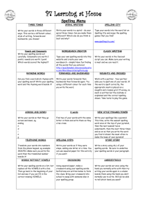 Spelling games Jan 2016