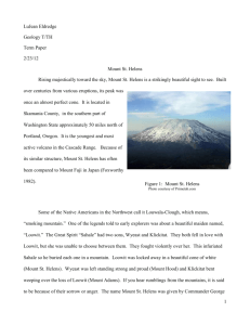 Mount St. Helens report - LuJean`s e