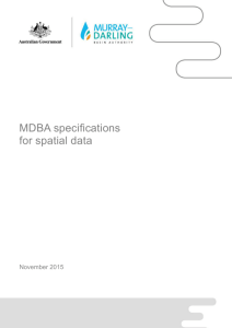 MDBA specifications for spatial data - Murray