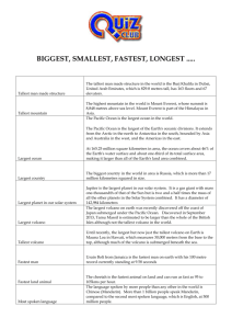 Biggest, smallest, fastest, longest