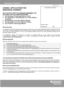 CON082: Application for Resource Consent to Discharge Pig