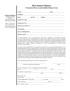 LIABILITY RELEASE FORM Word Doc