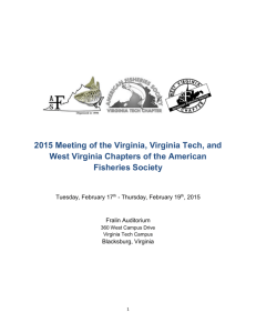 Program VA-VT-WV AFS meeting