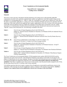 Form OP-UA13 Instructions for Cooling Tower Attributes