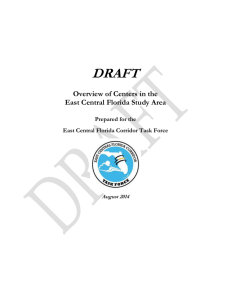 Draft Overview of Centers in the East Central Study Area – 08/15/14