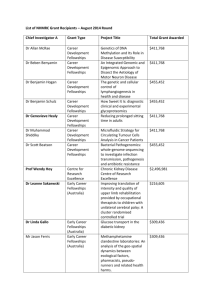a complete list of NHMRC grant recipients