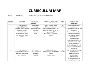 Curriculm map first grade