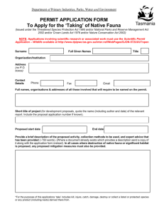 Fauna Permit Application Form - Department of Primary Industries