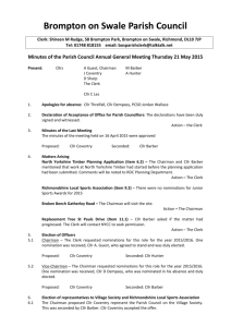 Minutes – Parish Council Meeting 21 May 2015 - Brompton-on